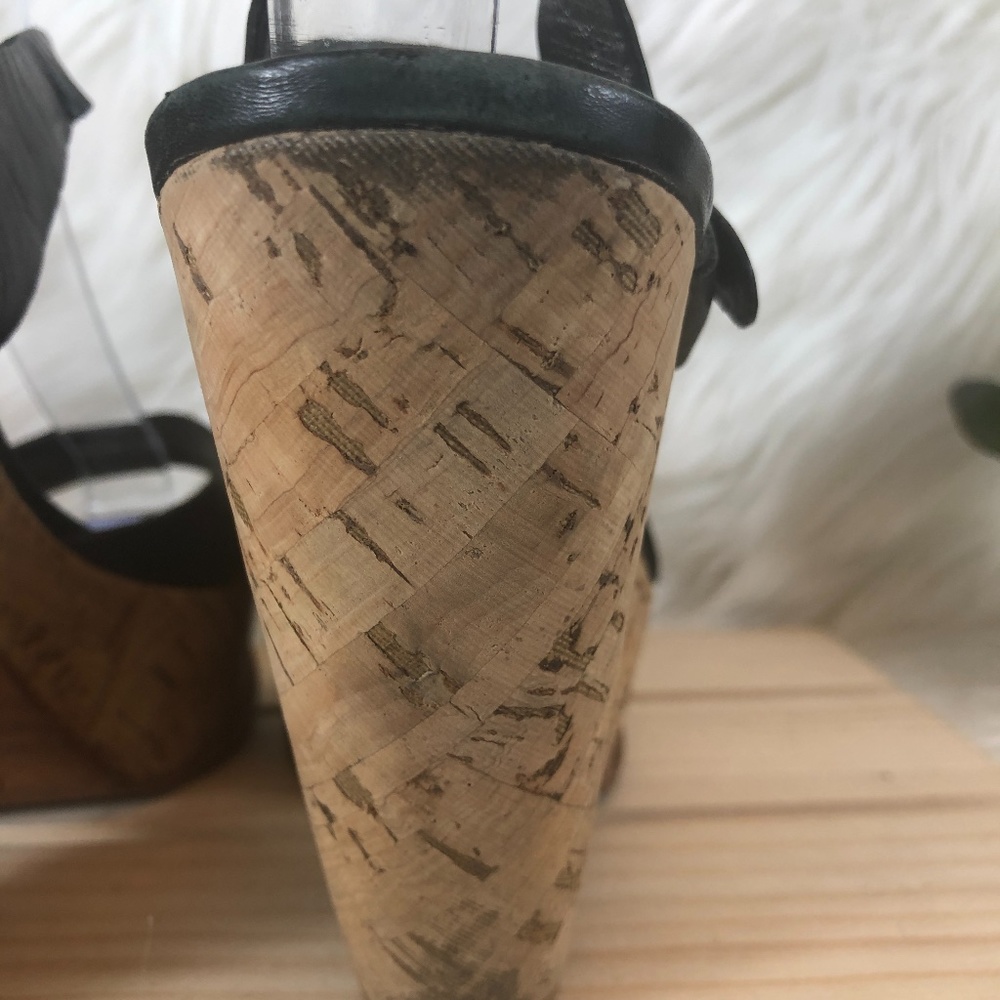 SOLD - Michael Kors Peep Toe Cork Strappy Sandal - Picture 5 of 7